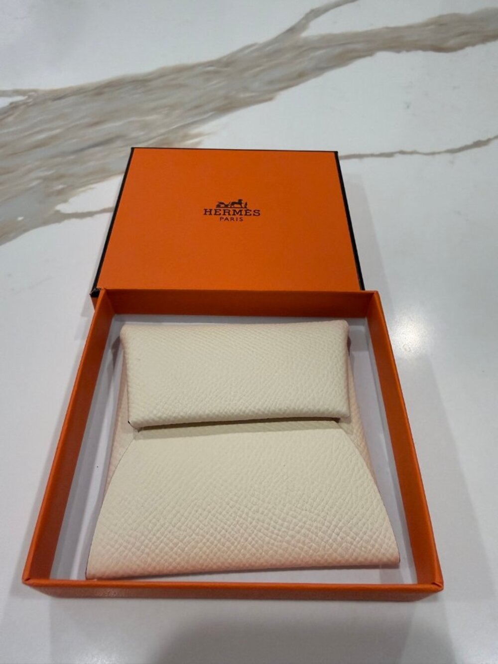 Hermès Bastia Verso Change Purse Nata Sesame Epsom 2022 Like New
